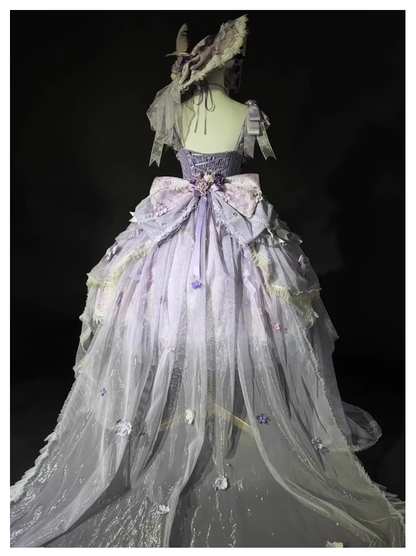 Purple Lolita Evening Dress Birthday Adult Ceremony Lolita Princess Dress YM2140