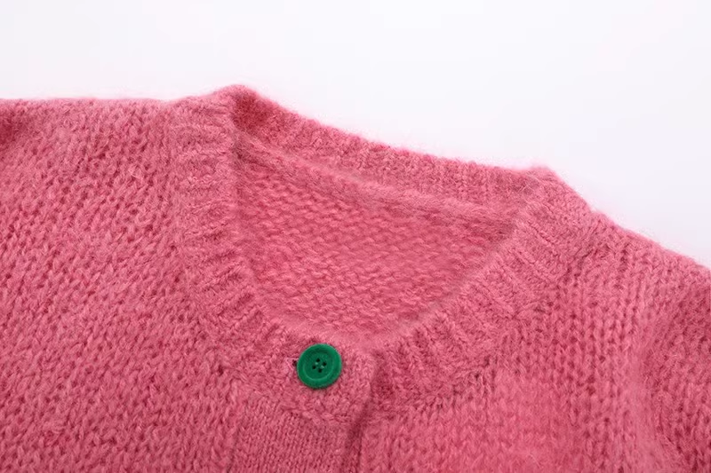 Cardigan Sweater Spring and Autumn New Chic Mohair Knitted Jacket YM1806