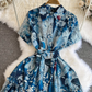 A-line printed shirt dress YM891