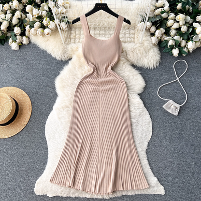Retro suspender dress women's casual dress YM311