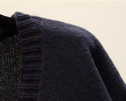 Black Vintage Slouchy Knit Sweater YM2288