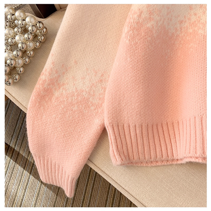 Gentle Style Soft Waxy Sweater Women's Autumn Fashion Sweet Age-reducing Knitted Sweater YM2300