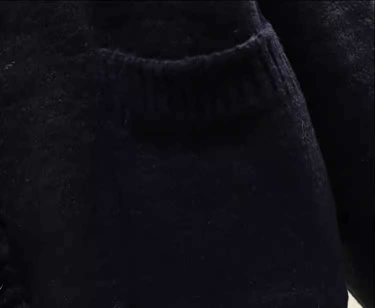 Black Vintage Slouchy Knit Sweater YM2288