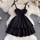 A-line Black Mini Dress , YM231