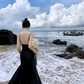 Black Spaghetti Straps Dress YM1246