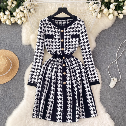 Round neck sweater dress YM622