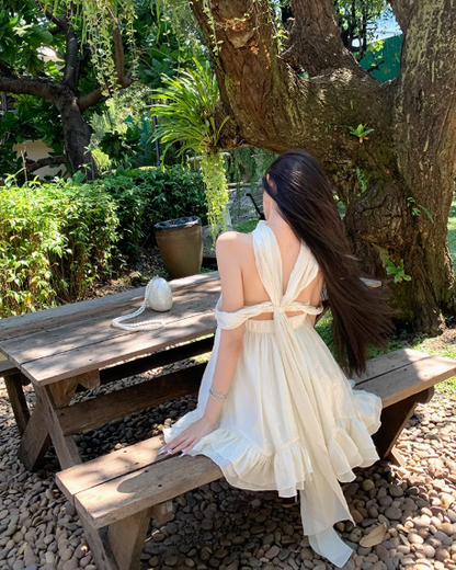 Sweet White Off The Shoulder Party Dress YM2002