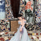 Chiffon Fairy Waist Off Shoulder Straps Prom Dress Birthday Party Dress YM2023