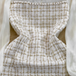 Stitching tweed waist A-line dress for women,vocation dress YM233, YM233