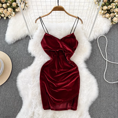 Sexy Velvet Bodycon Dress, YM237
