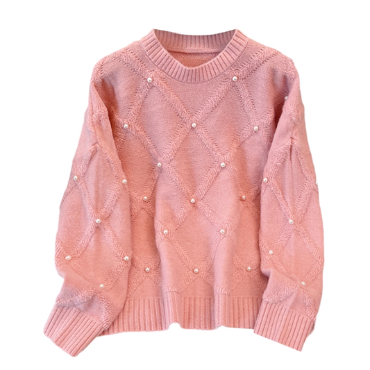 Sweet Pink Knitted Sweater YM2303