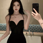 Sexy Black Sleeveless Dress  YM1490