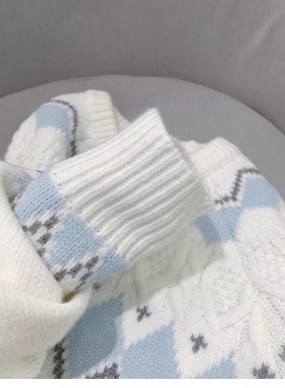 Off-white Winter Retro Thick Pullover Knit Sweater YM2400