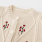Twist embroidered knitted cardigan for women YM644