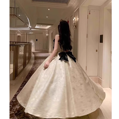 Beautiful Champagne Long Evening Dress Birthday Party Dress Lolita Dress YM2154