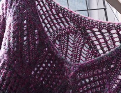 Purple Hollow Thin Pullover New Sweater YM2351