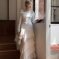 Elegant Off-shoulder Irregular Ruffled Off-shoulder Prom Party Dress  YM1823
