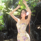 Classy Straps Print Floral Mermaid Prom Dress Long Party Dress YM1989