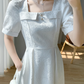 summer white french a-line dress YM1079