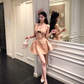 Orange Pink halter V Neck A Line Birthday Prom Dress Mini Party Dress YM2016