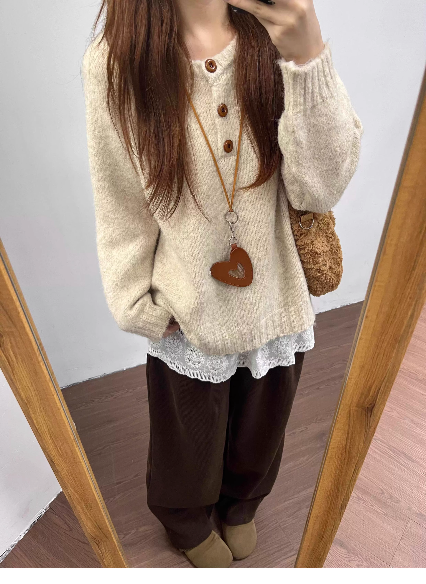 New Long-sleeved Knit Sweater, Thick, Loose, Soft And Cozy Pullover Sweater YM2408