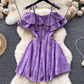 women's summer off shoulder ruffled dress,YM116