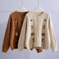 women's embroidered twist sweater jacket YM642