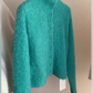 Lake blue single-breasted sweater cardigan YM1874