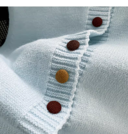 Retro Gray Knitted Vest Sweater YM2448
