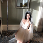 Simple Straps Tulle Princess Prom Dress Birthday Party Outfits YM1998