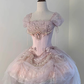 Pink Lolita Evening Dress Birthday Party Lolita Princess Dress YM2145