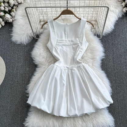 A-line Pure Color Dress YM965