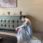 Chiffon Fairy Waist Off Shoulder Straps Prom Dress Birthday Party Dress YM2023