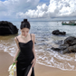 Black Spaghetti Straps Dress YM1246