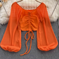 women's summer bubble long sleeve blouses ,YM56