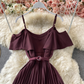 Cute A line dress off shoulder fashion dress maxi dress ,YM92