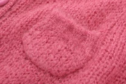 Cardigan Sweater Spring and Autumn New Chic Mohair Knitted Jacket YM1806