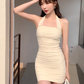 women's mesh halter neck dress YM459