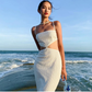 Summer Sexy Hollow Backless Strappy Maxi Dress ,YM08