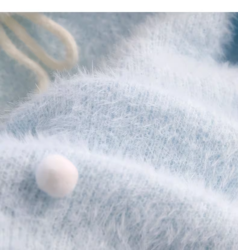 Sweet Collar Blue Snowman Knit Sweater YM2429