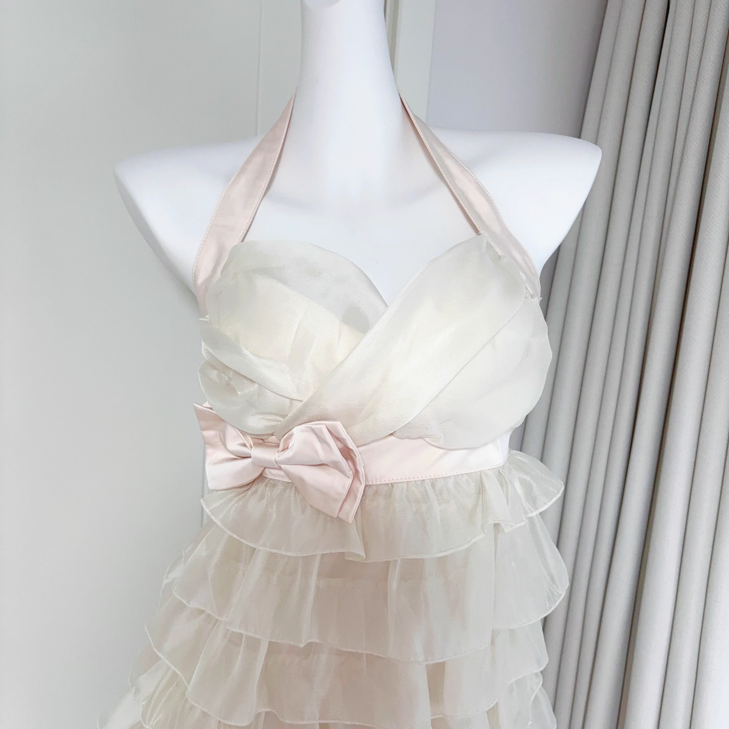 Champagne Halter Short Party Dress Birthday Dress YM2072