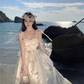 Mesh embroidered floral dress YM1157