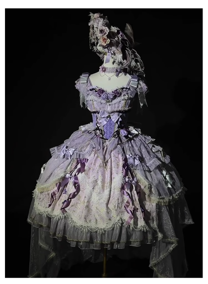 Purple Lolita Evening Dress Birthday Adult Ceremony Lolita Princess Dress YM2140