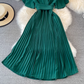 A-line V-neck Short Sleeve Summer Casual Dress,YM190