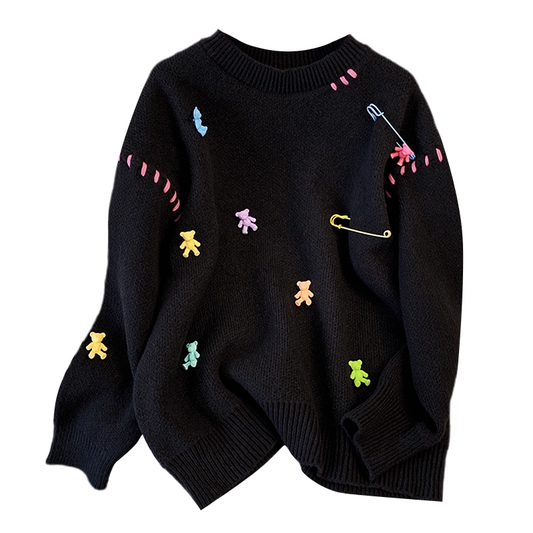Sweet Style Knitted Sweater For Women, Early Autumn Fashion, Temperament, Slimming And Age-Reducing Sweater YM2283