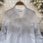 Ruffled long sleeves women's blouses YM605