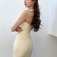 women's mesh halter neck dress YM459