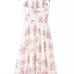 French rose floral suspender skirt for women in summer YM1510