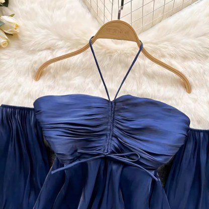 Off-the-shoulder halter Neck Blouses ,YM136