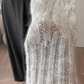 Gray Sweater Design Mohair Hollow Sweater YM1861